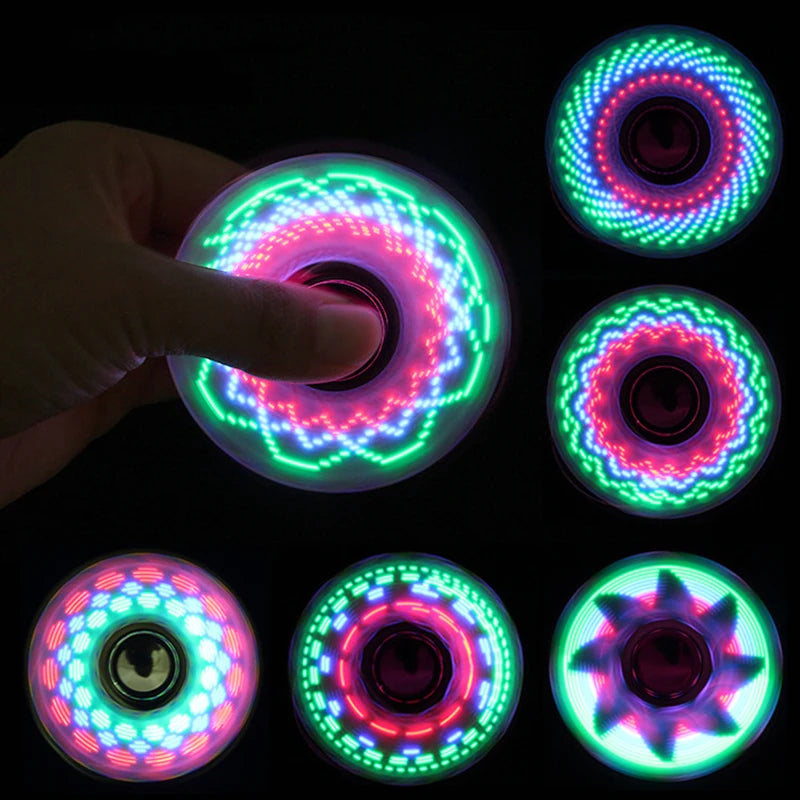 LED Light Fidget Spinner – Glow in the Dark Toy for Kids