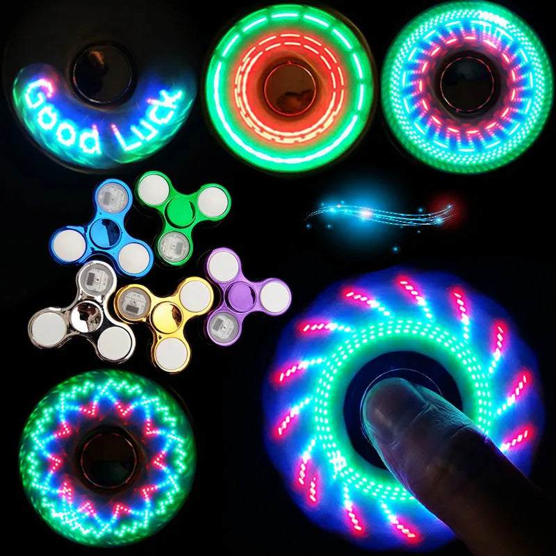 LED Light Fidget Spinner – Glow in the Dark Toy for Kids
