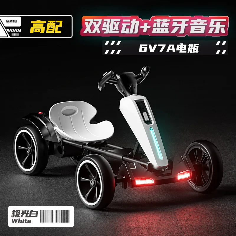 LED lights and Music Kids electric carts can be remotely controlled toy cars