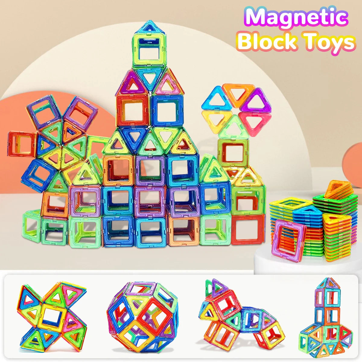 DIY Magnetic Building Blocks Medium Size STEM Educational Toy