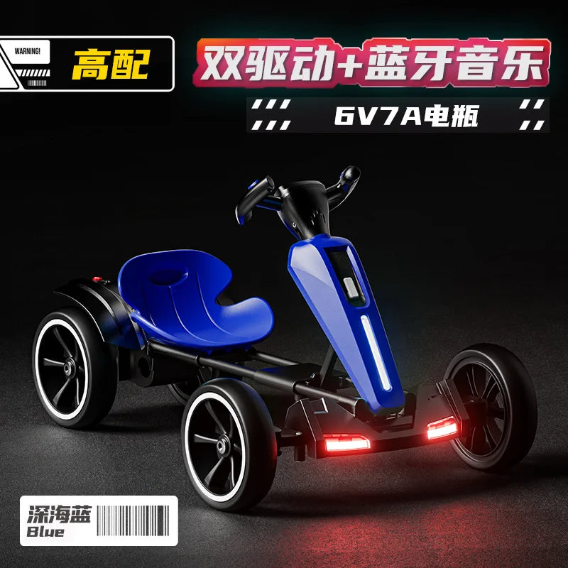 LED lights and Music Kids electric carts can be remotely controlled toy cars
