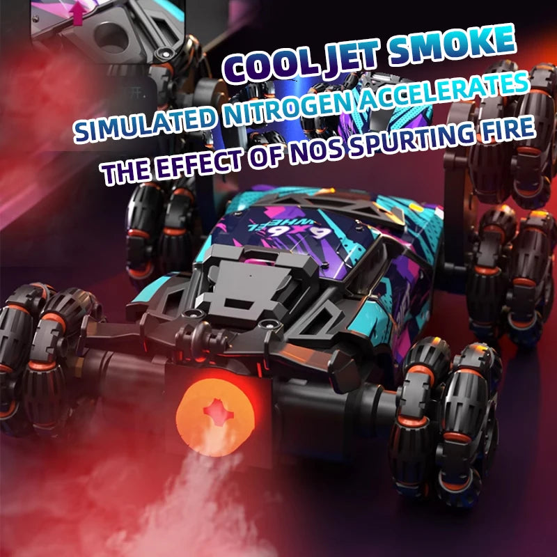 6-Wheel Alloy RC Off-Road Stunt Car Toy