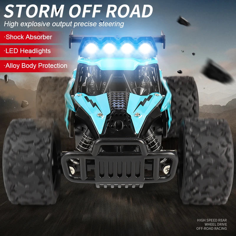 Remote Control RC Off-Road High Speed Truck and LED Light Children's Toy