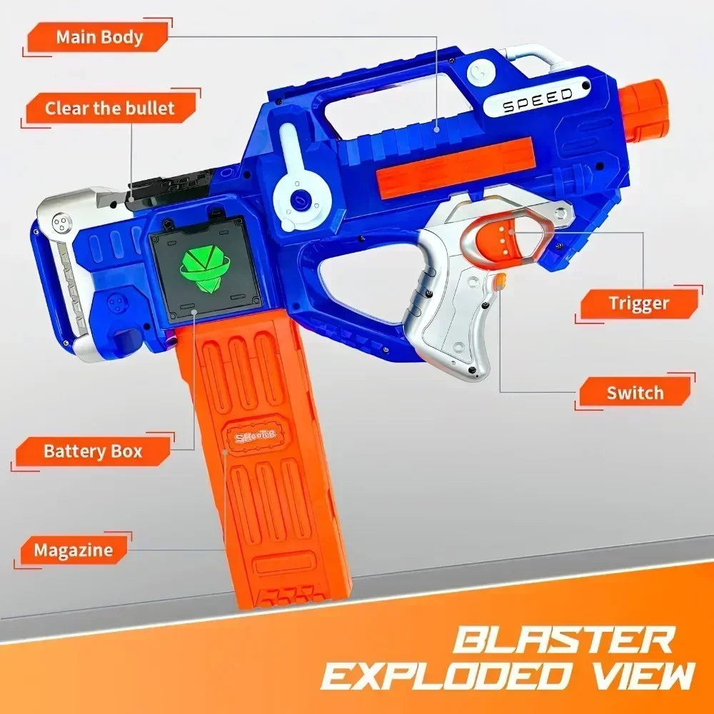 Electric Soft Bullet Sniper Toy Gun for Kids – Nerf/EVA Dart Compatible