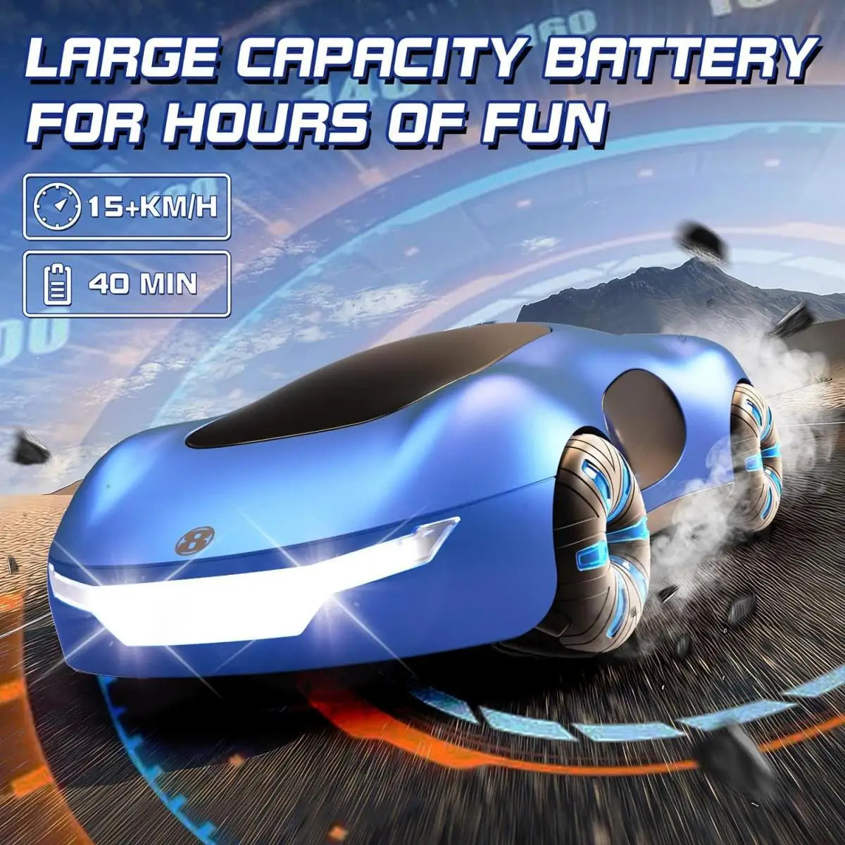 Sci-fi sports car toy with sound and cool lights