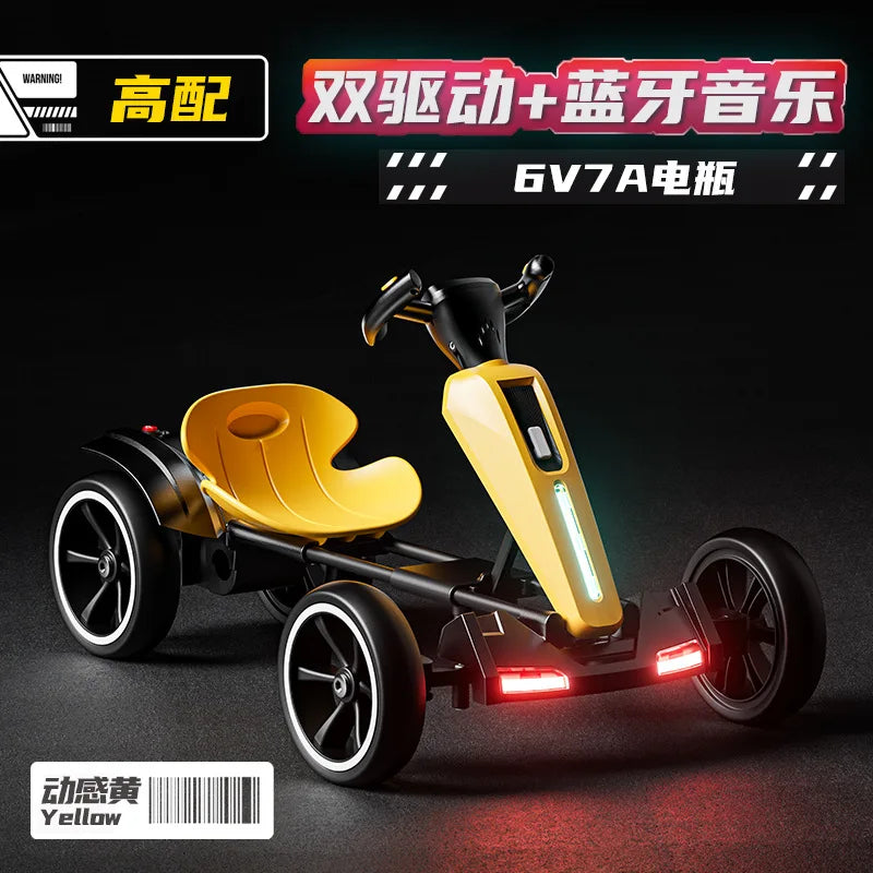 LED lights and Music Kids electric carts can be remotely controlled toy cars