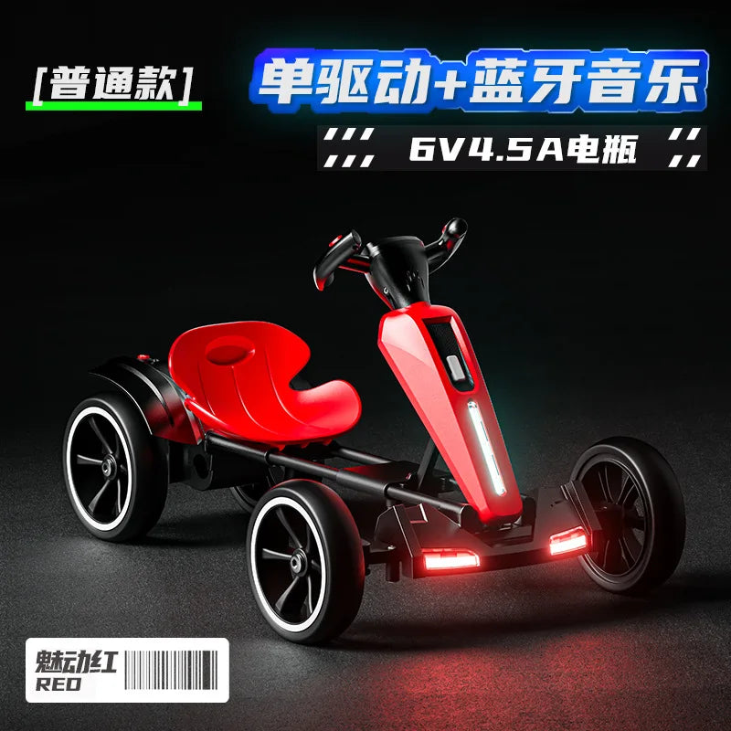 LED lights and Music Kids electric carts can be remotely controlled toy cars