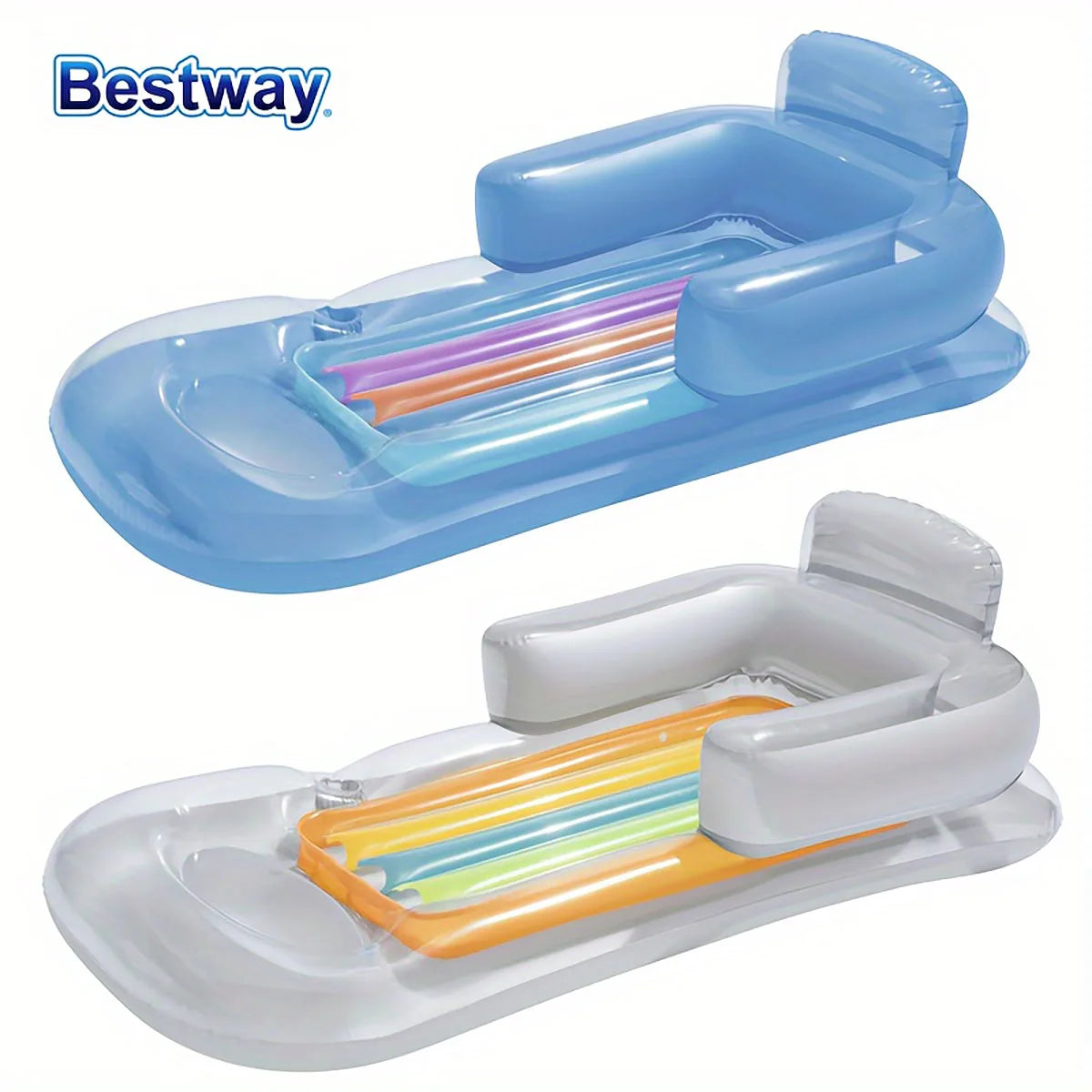 Inflatable Pool Float with Headrest – Bestway Lounger