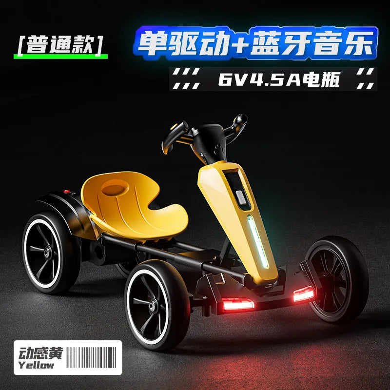 LED lights and Music Kids electric carts can be remotely controlled toy cars