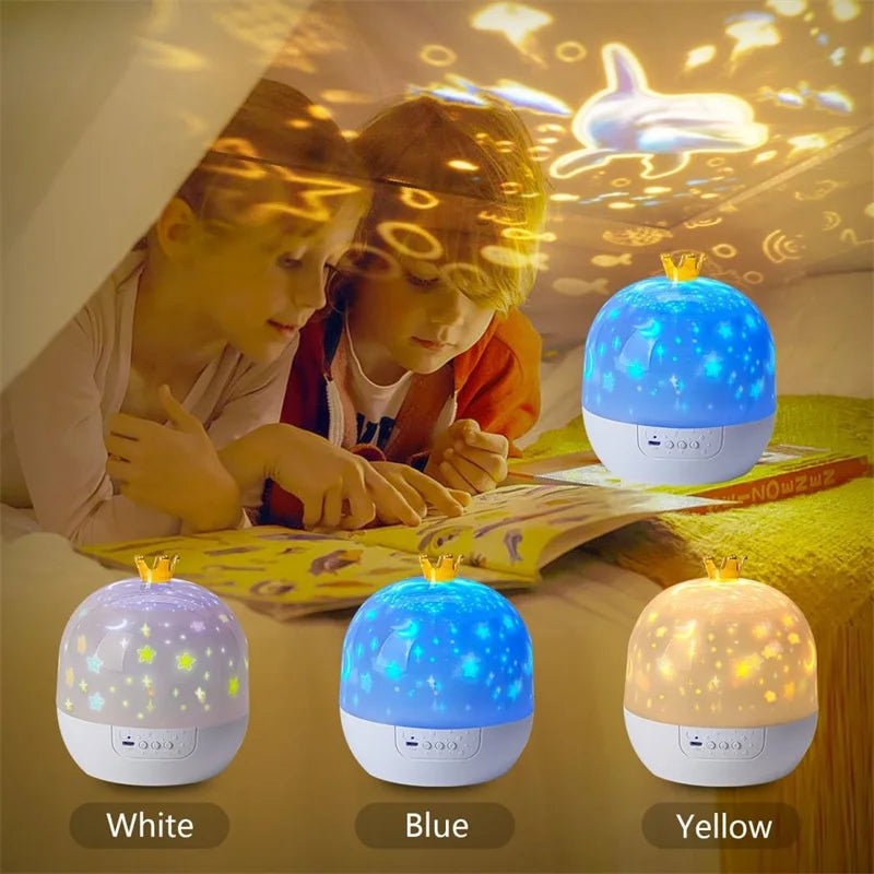 Crown Star Light Projection Star Night Lamp