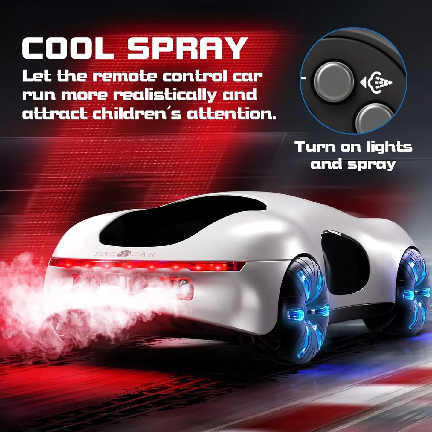 Sci-fi sports car toy with sound and cool lights