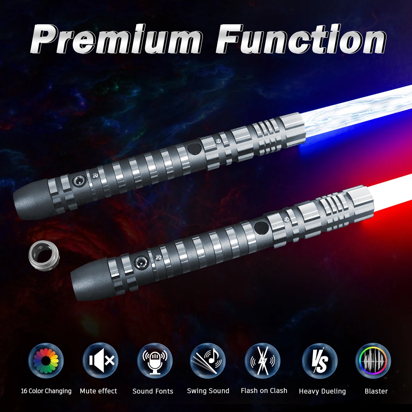 Metal Light Saver Toy Four sound modes and impact effects in 16 colors