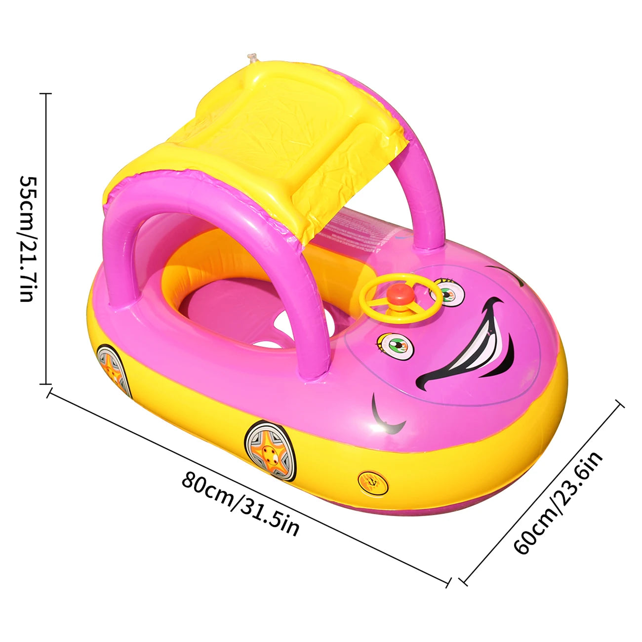 Car-Shaped Toddler Pool Float – Baby Swim Ring Toy