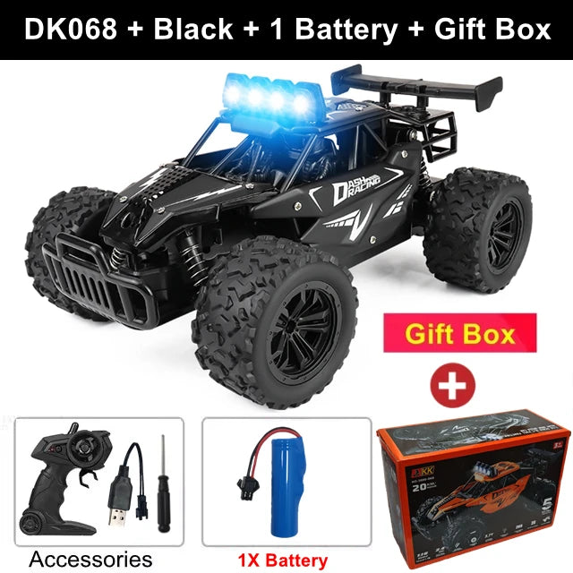 Remote Control RC Off-Road High Speed Truck and LED Light Children's Toy