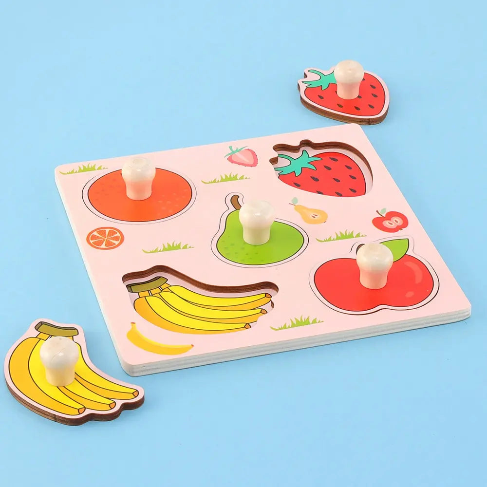 wooden fruit-shaped puzzle toy for infant