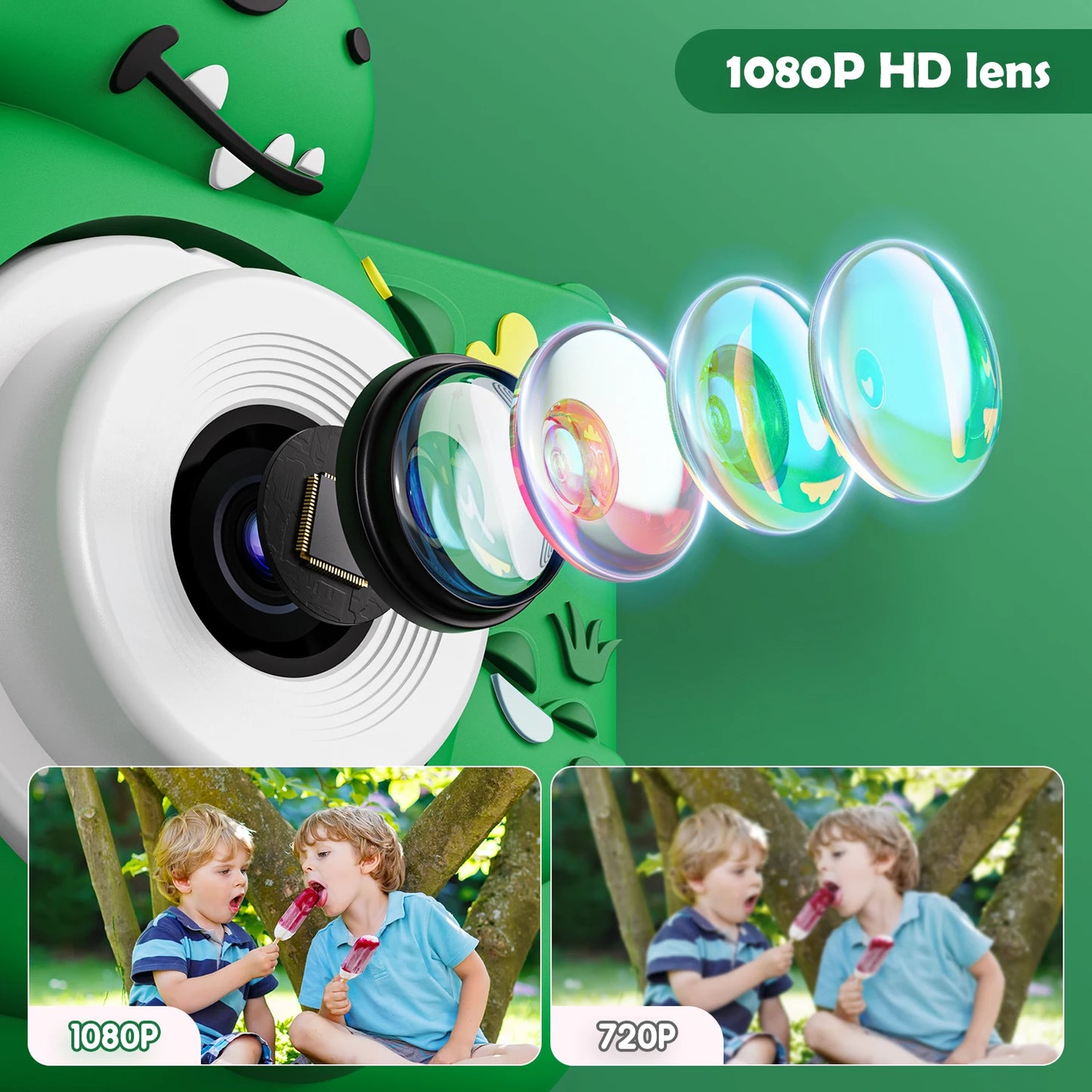 Photo and Video 1080p HD 32G Dinosaur Camera Toy