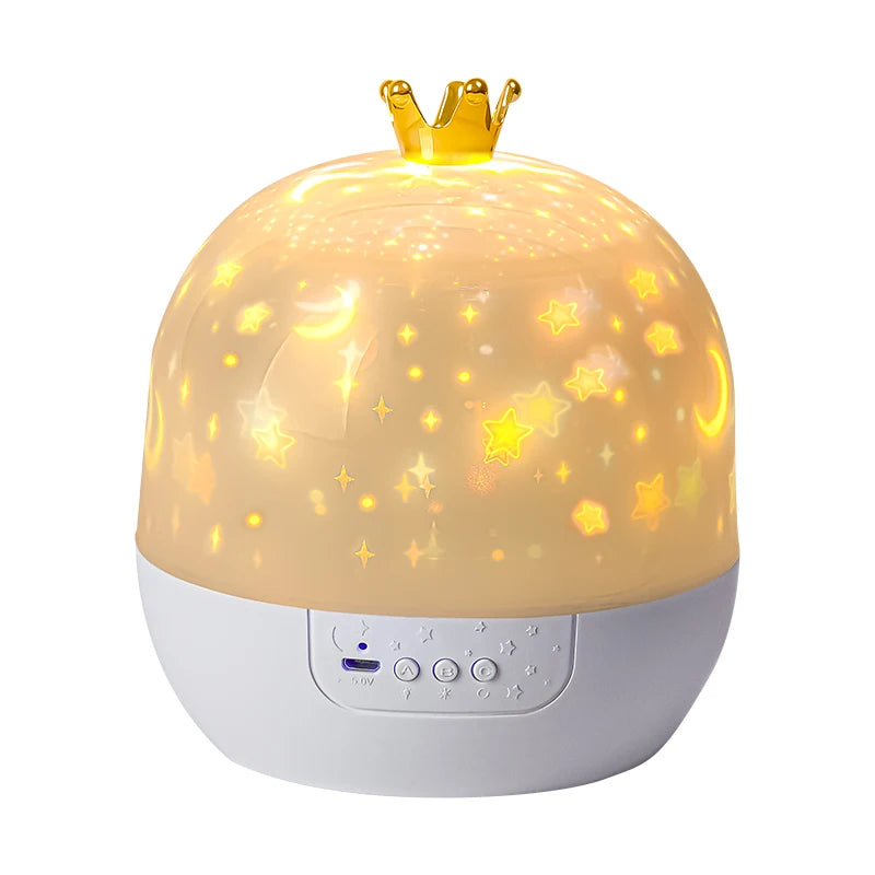 Crown Star Light Projection Star Night Lamp