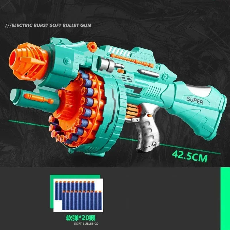 Kids Electric Nerf-Style Gatling Soft Bullet Gun Toy