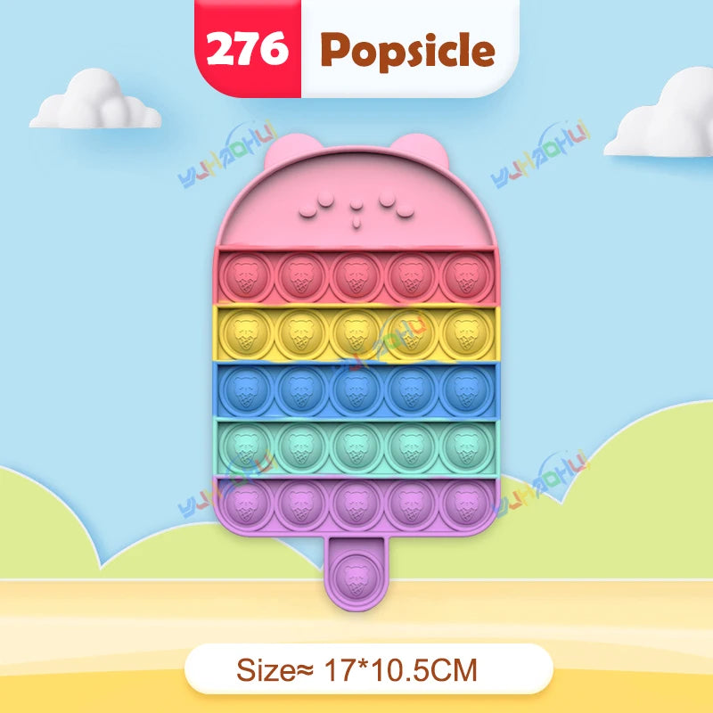 Rainbow Pop Push Bubblle Fidget Toy