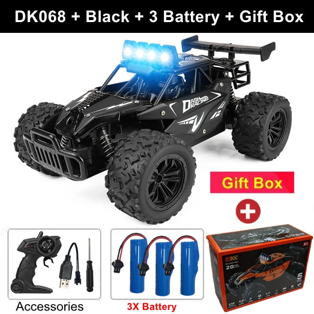 Remote Control RC Off-Road High Speed Truck and LED Light Children's Toy