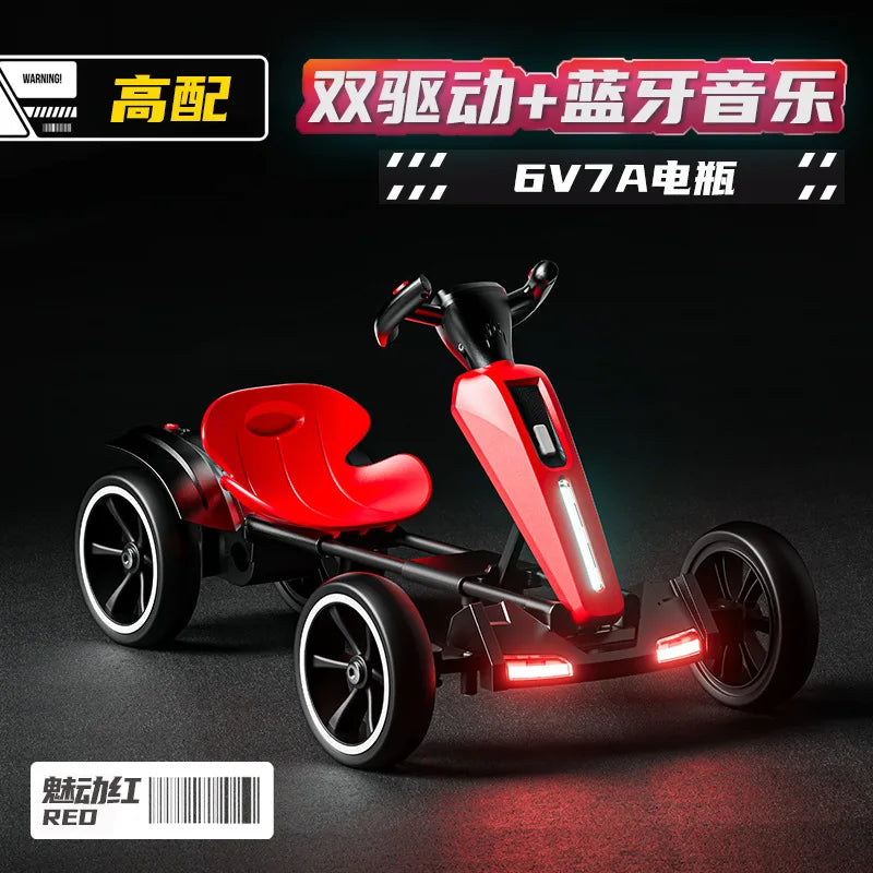 LED lights and Music Kids electric carts can be remotely controlled toy cars
