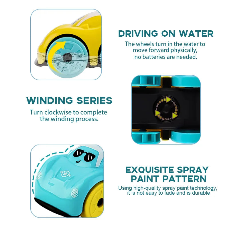 Amphibious Floating Toy Cars – Baby Bath & Water Play Gift