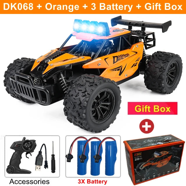Remote Control RC Off-Road High Speed Truck and LED Light Children's Toy