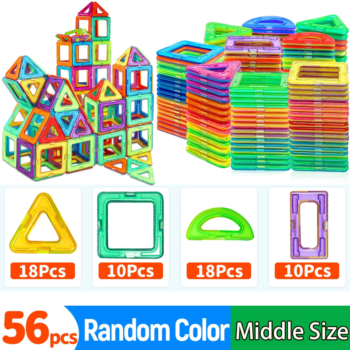 DIY Magnetic Building Blocks Medium Size STEM Educational Toy