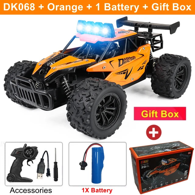 Remote Control RC Off-Road High Speed Truck and LED Light Children's Toy