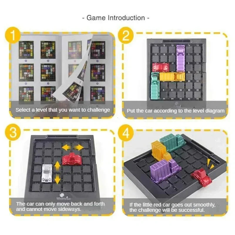 Rush Hour Traffic Puzzle Toy Educational Car Game for Kids 3+