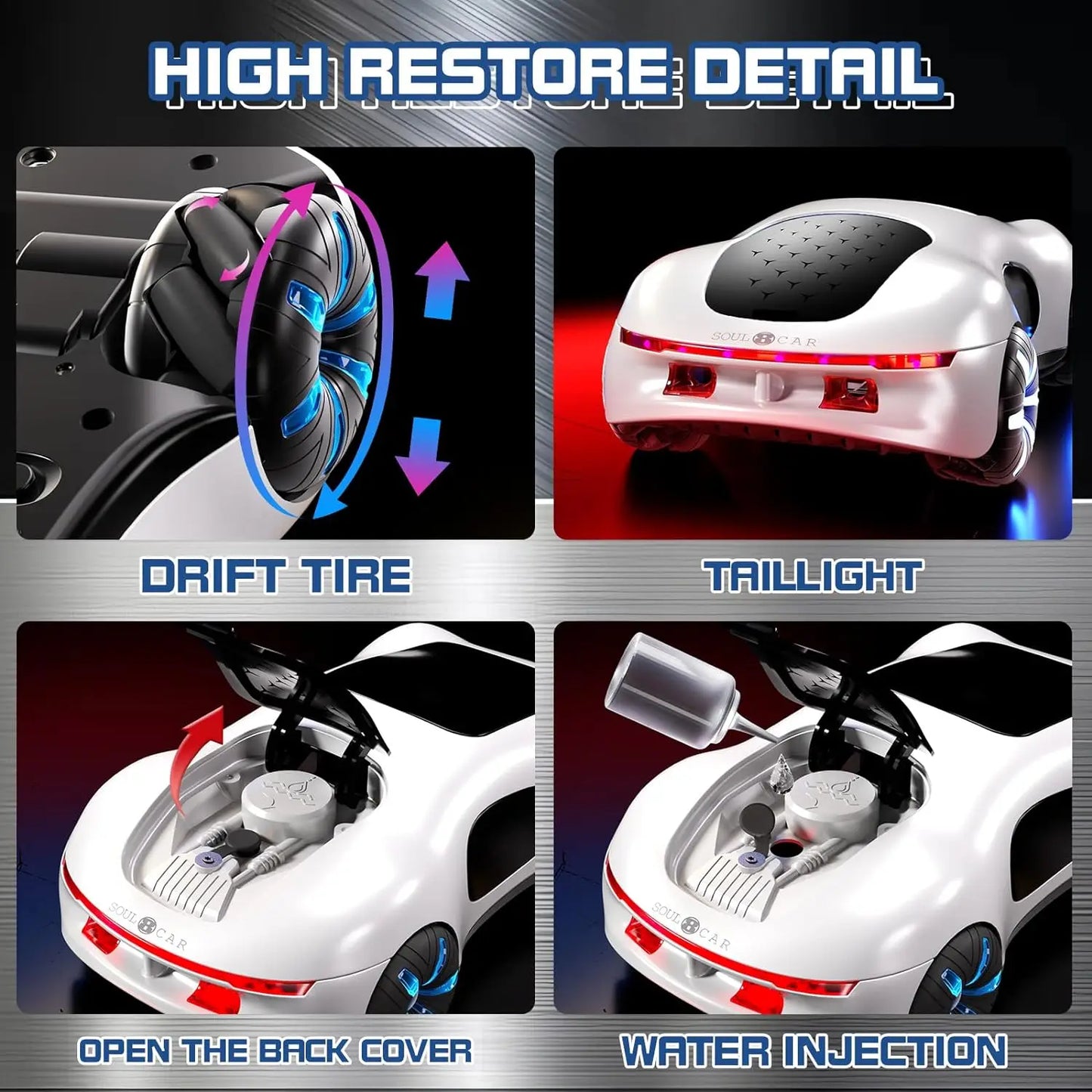 Sci-fi sports car toy with sound and cool lights