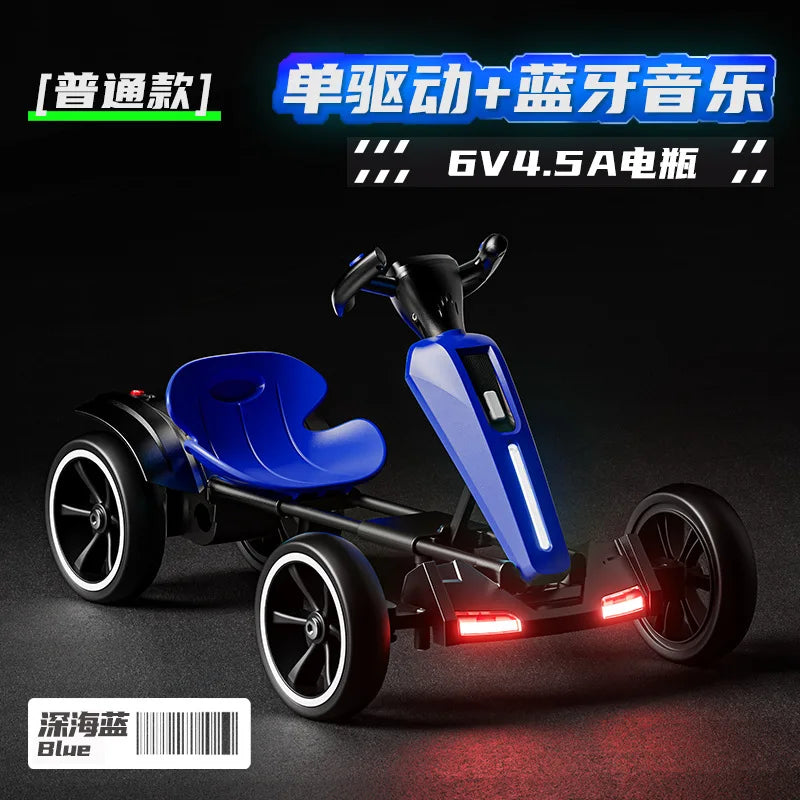 LED lights and Music Kids electric carts can be remotely controlled toy cars