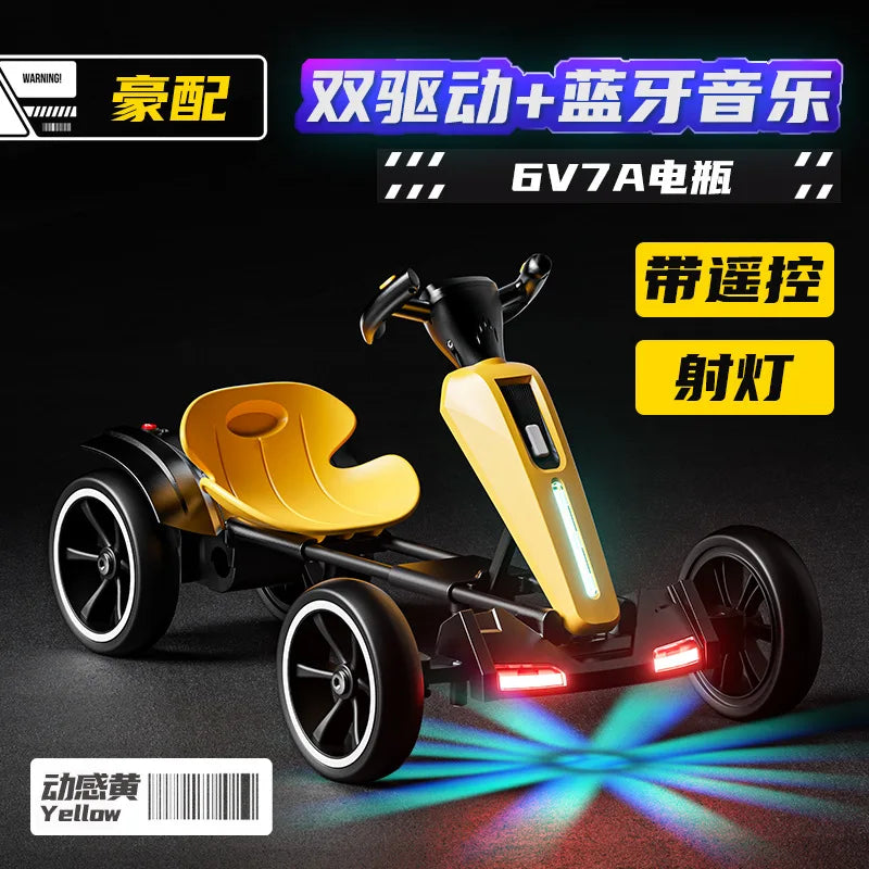LED lights and Music Kids electric carts can be remotely controlled toy cars