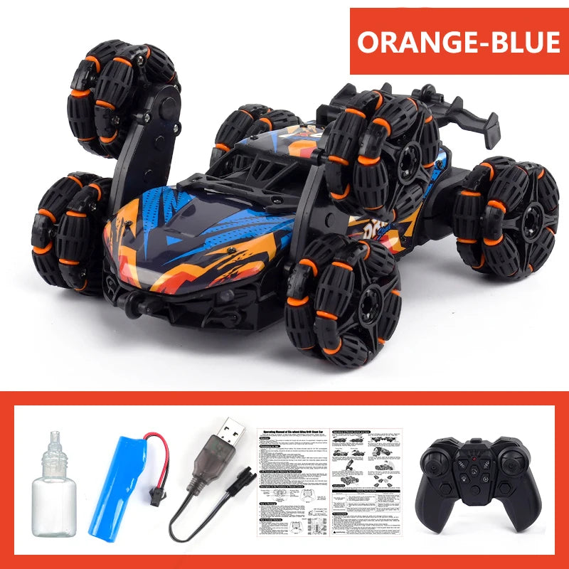 6-Wheel Alloy RC Off-Road Stunt Car Toy