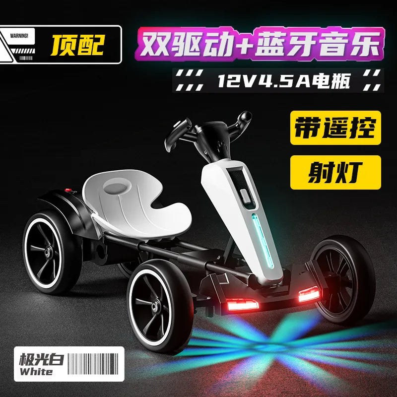 LED lights and Music Kids electric carts can be remotely controlled toy cars