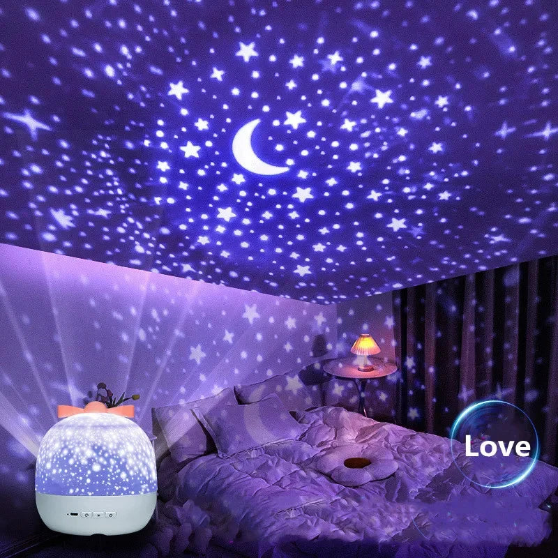 Crown Star Light Projection Star Night Lamp
