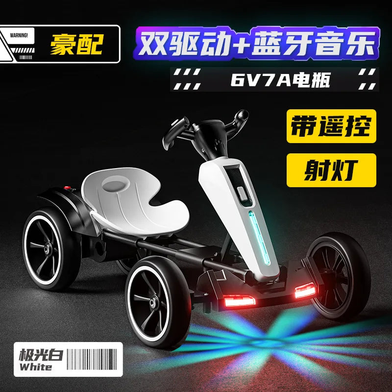 LED lights and Music Kids electric carts can be remotely controlled toy cars