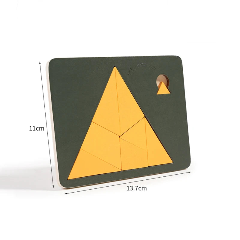 Geometric Wooden Jigsaw Puzzle Toy