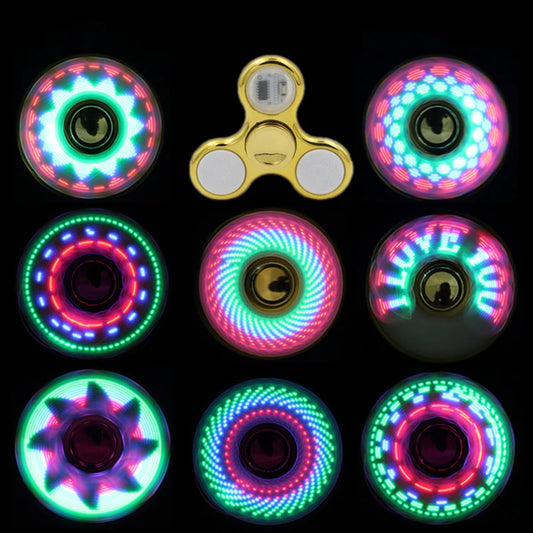 LED Light Fidget Spinner – Glow in the Dark Toy for Kids