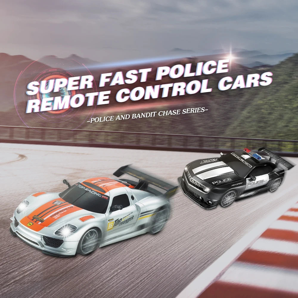 1:12 RC Police Car Toy – Fast Chase Toy with Lights