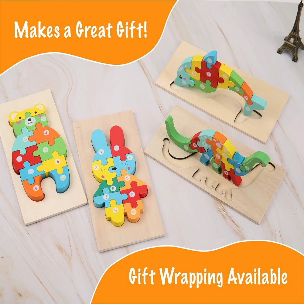 3D Wooden Animal Puzzle Toy