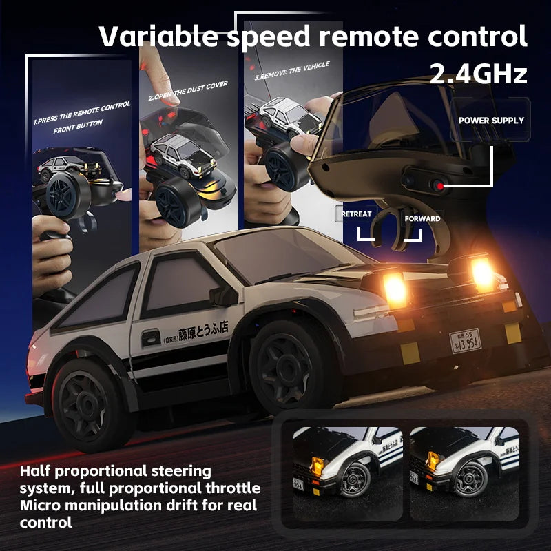 1:64 RC Drift Car – Mini High-Speed Remote Control Toy