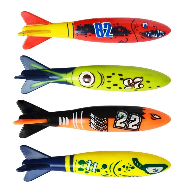 Rocket & Shark Pool Diving Toys – Summer Water Game for Kids
