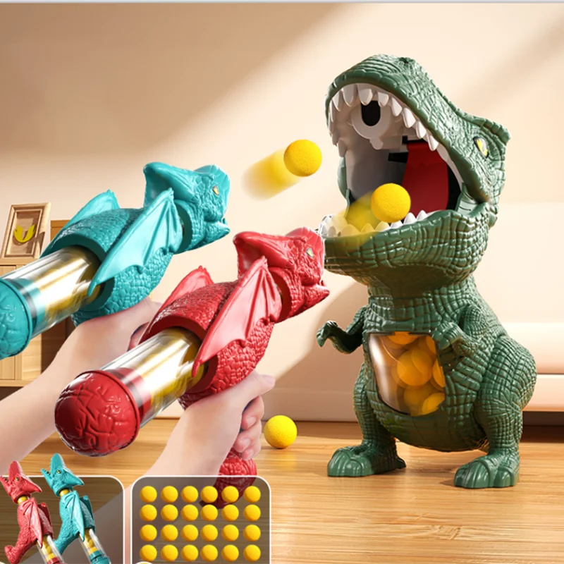 Dinosaur T-Rex Soft Bullet Shooting Toy – Parent-Child Interactive Game