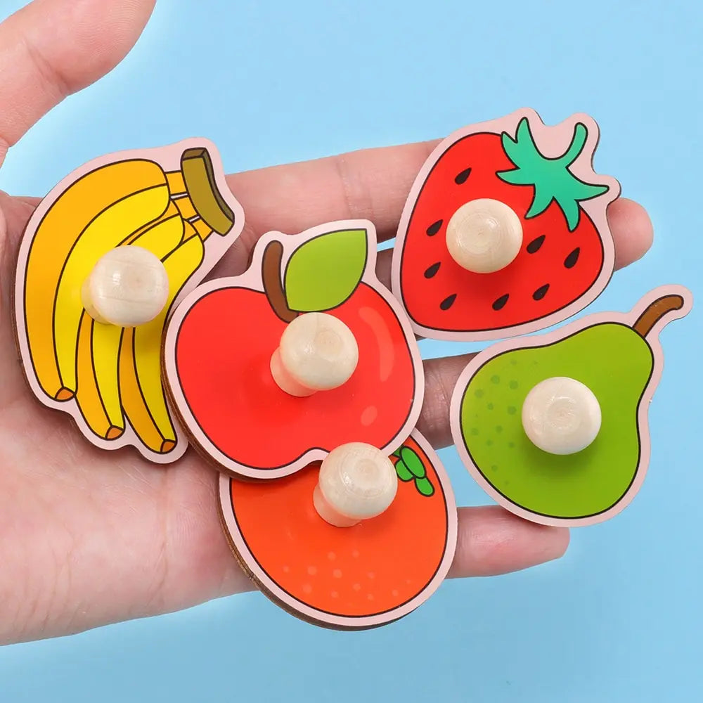 wooden fruit-shaped puzzle toy for infant