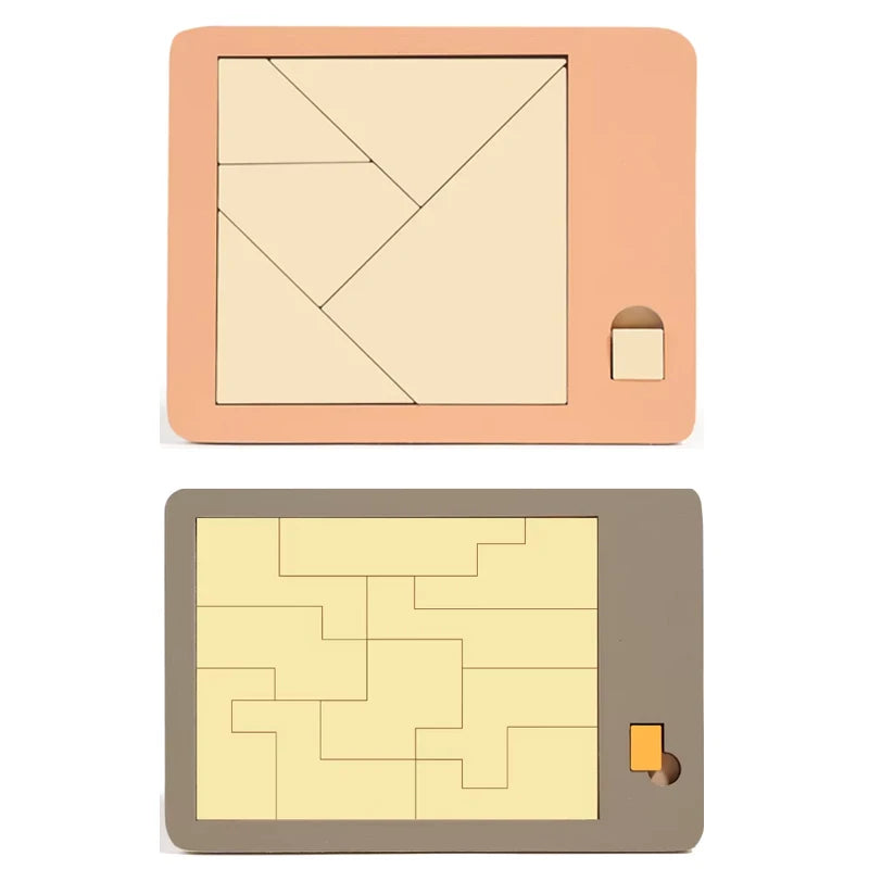 Geometric Wooden Jigsaw Puzzle Toy