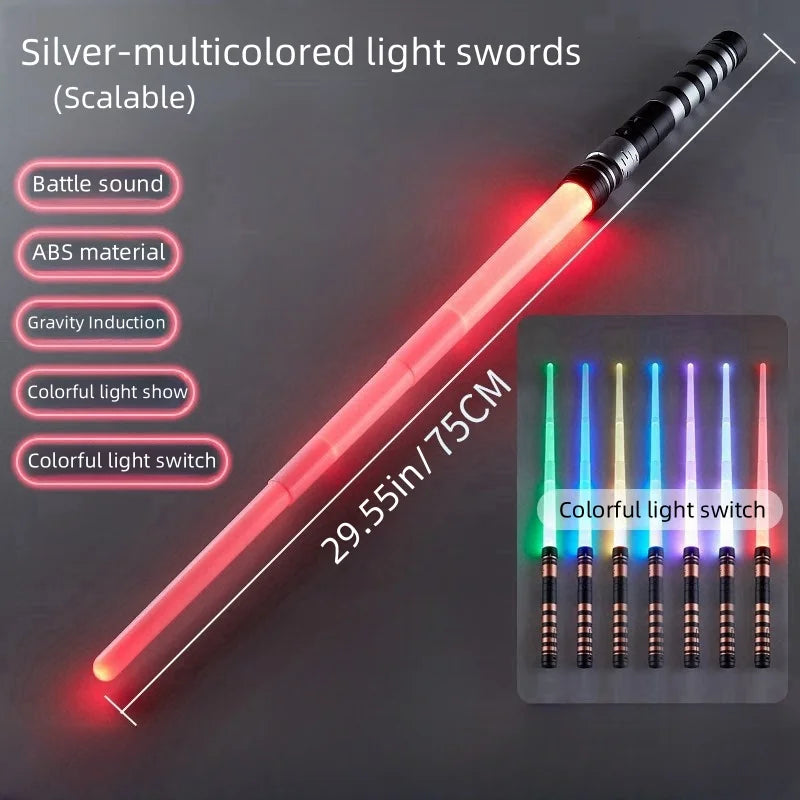 Retractable 7-Color Lightsaber Toy with Sound & Light Show