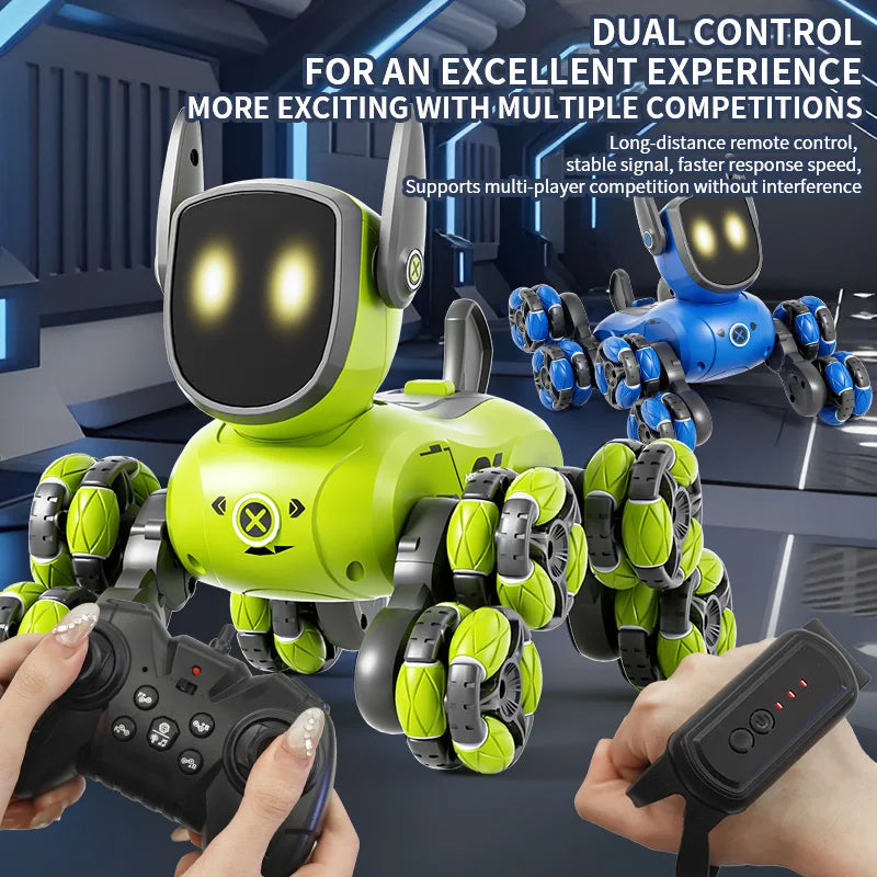 Gesture Sensing RC Stunt Dog Toy Car with Voice Interaction