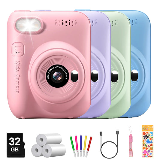 Kids Instant Print Camera – 32MP HD Digital Toy