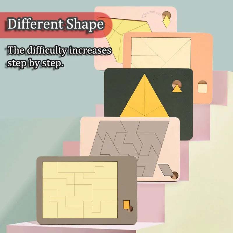 Geometric Wooden Jigsaw Puzzle Toy